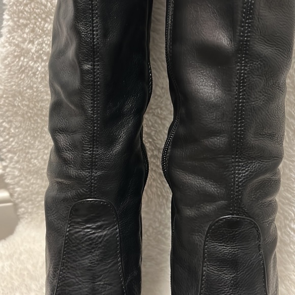 EUC Arnold Churgin Black Italian Handmade Leather Tall Kitten Heel / Pointed Toe - Picture 5 of 15